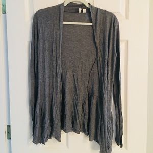 Frenchi | Gray Ruffle Cardigan